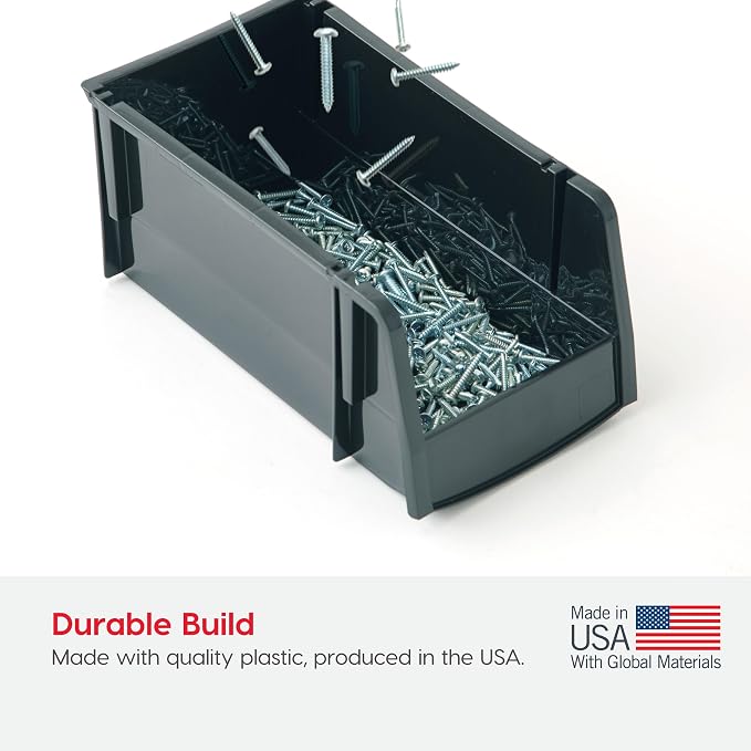 IRIS USA Stackable Bins, 7.5 x 4.5 x 3 inch, Plastic Hanging Open Front Shelf - Image 4