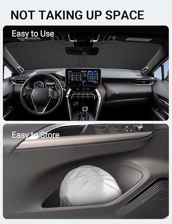 Proadsy for Toyota Venza 2021-2024 2025 Windshield Sun Shade 4-Layer Foldable - Image 9