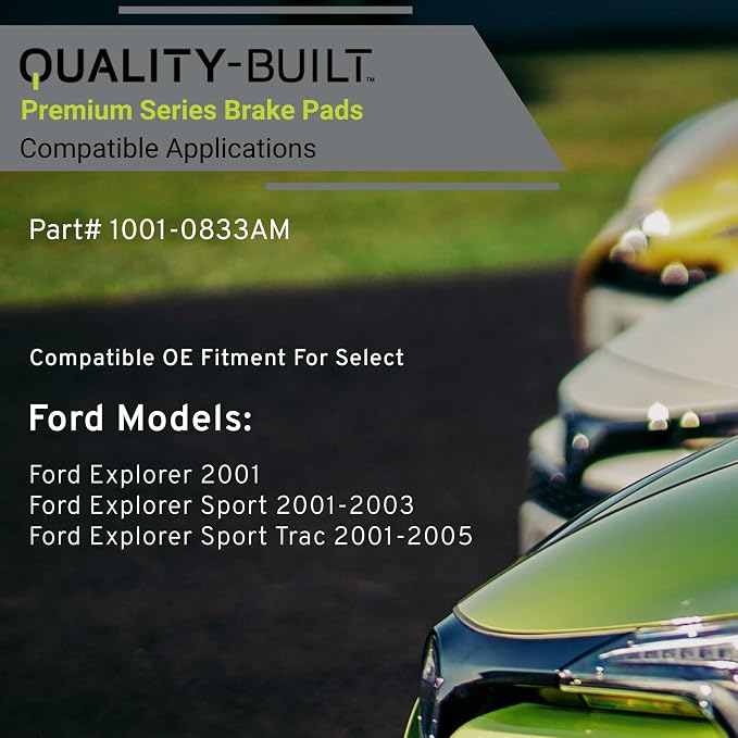 Premium Semi-Metallic Front Brake Pads Compatible - Image 3