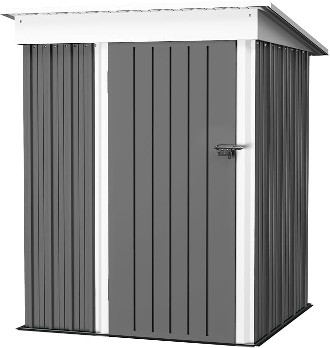 JUMMICO Metal Outdoor Storage Shed 5 x 3 FT Metal Shed by JUMMICO
