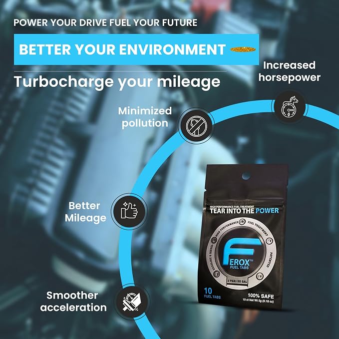 Ferox Fuel Additives | 10 Tabs for Car | Fuel System Cleaner for Gasoline & - Image 4