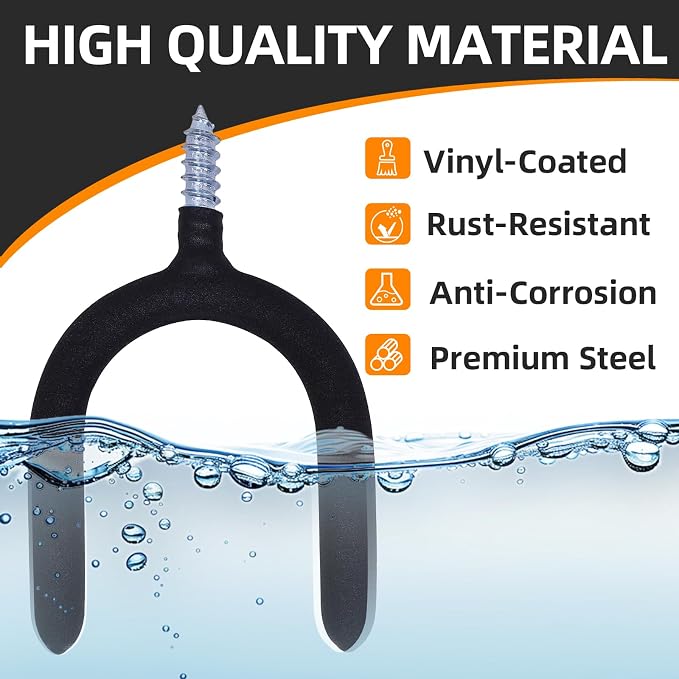 6 Pack Garage Storage System Steel U Hooks - Image 4