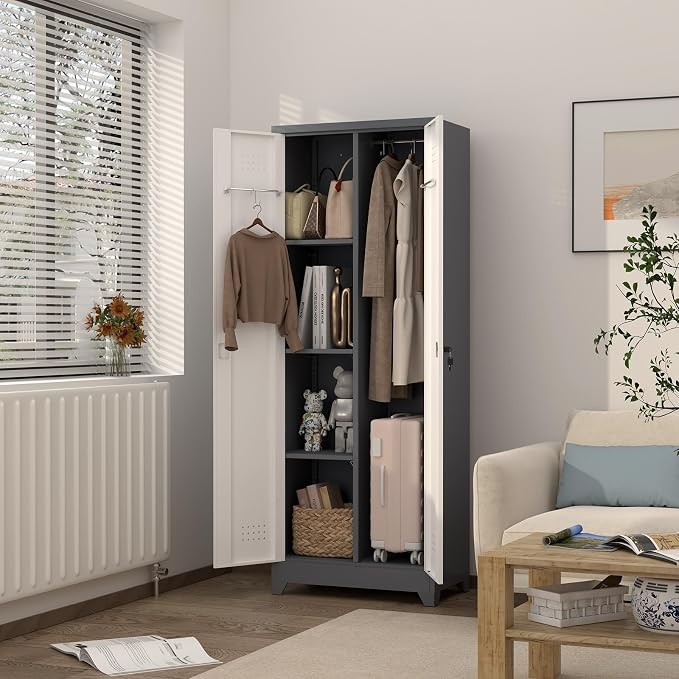 Metal Cabinets with Doors and Adjustable Shelves - Image 4