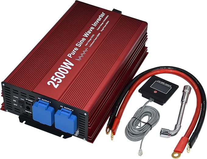 2500W Pure Sine Wave Inverter 12V to 120V AC - Image 4