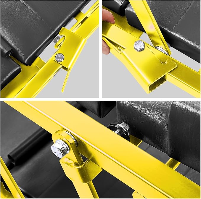 DNA MOTORING 48" 2 IN 1 Folding Rolling Garage Shop Creeper Roller Seat - Image 6