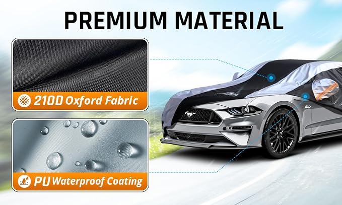 Mustang Car Cover Waterproof All Weather - Image 3