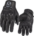 Goatskin Leather Motorcycle Motorbike Powersports Racing Gloves Reflective by Keebik