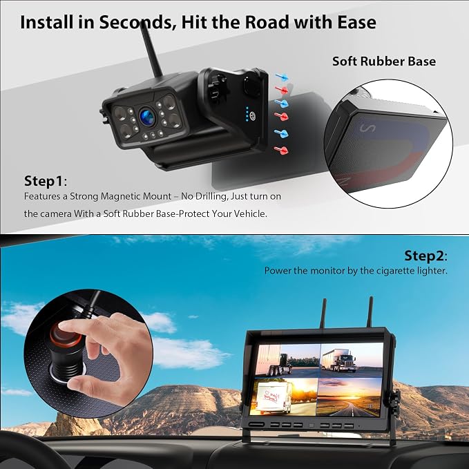 Magnetic Wireless Backup Camera: Portable Rechargeable Battery - Image 2