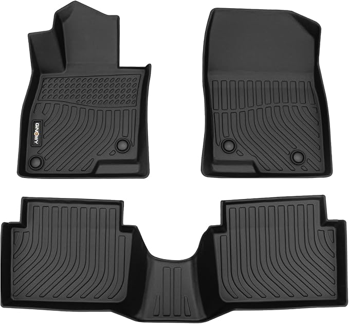 GINOWY- Floor Mats for Mazda 3 2018-2014 Only FWD, TPE All Weather Protection by GINOWY