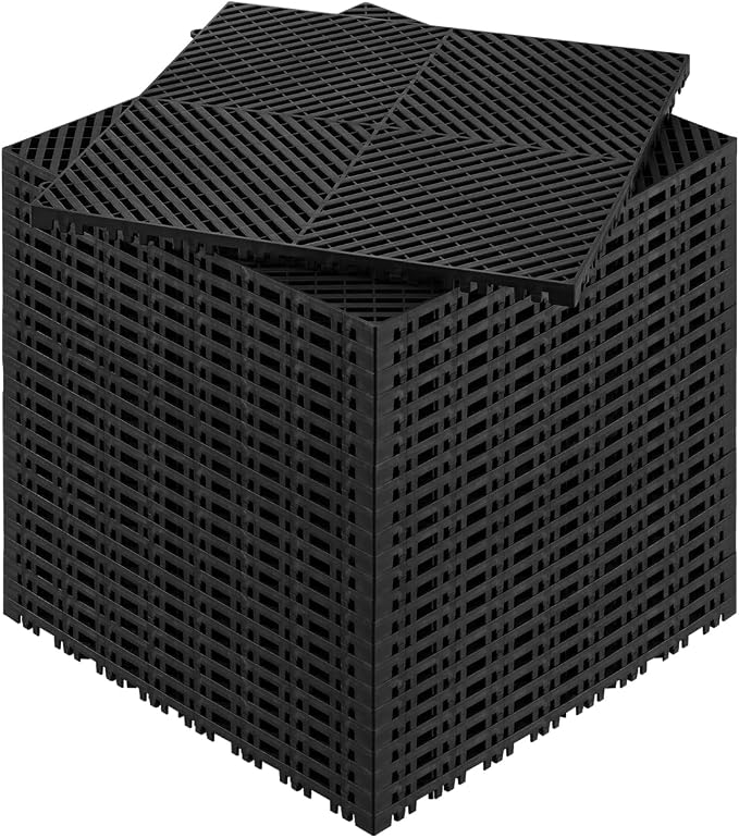 VEVOR Interlocking Drainage Mat, 15.7” x 15.7” Modular Interlocking Cushion by VEVOR