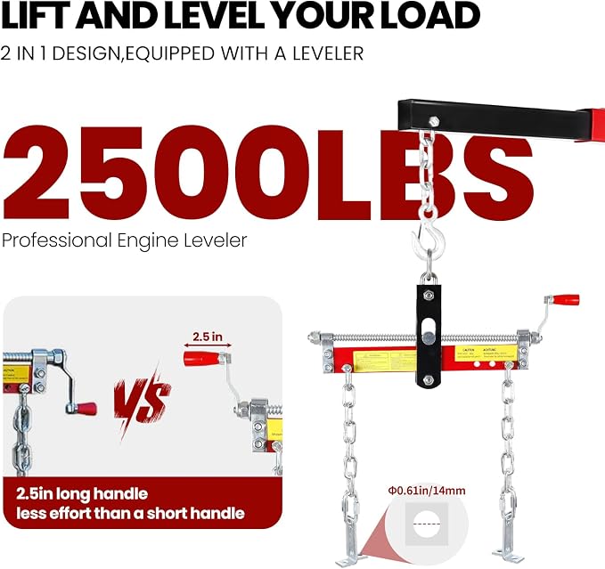 5500 Lbs Folding Engine Hoist, 2.5 Ton Engine Crane - Image 4