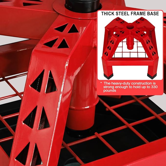 Rolling Shop Stool with Wheels, Heavy Duty Garage Work Mechanic Stool with - Image 5