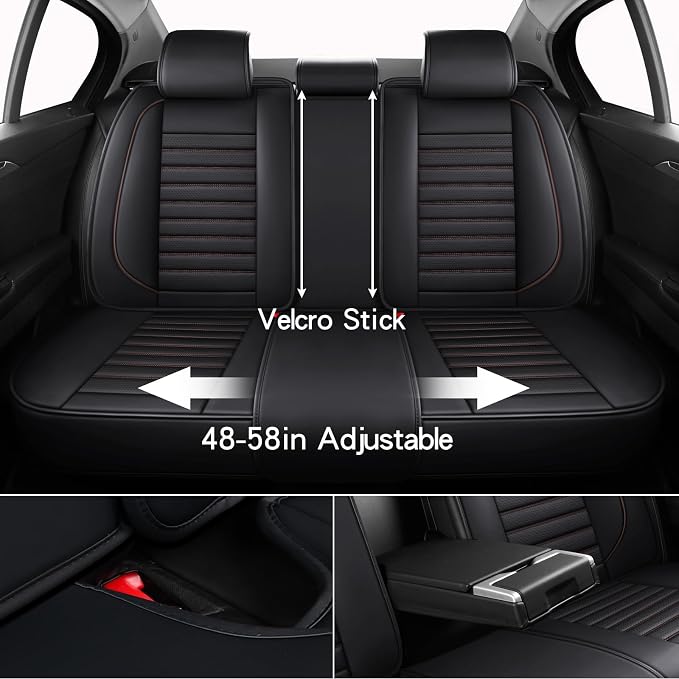 Car Seat Covers Full Set, 5 Seats Front Seat Cover and Back Seat Covers - Image 4