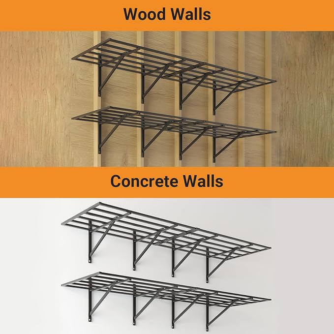 Solid 2x6 ft Garage Storage, 2 Pack 1600 lbs Total Weight Capacity, Heavy Duty - Image 7