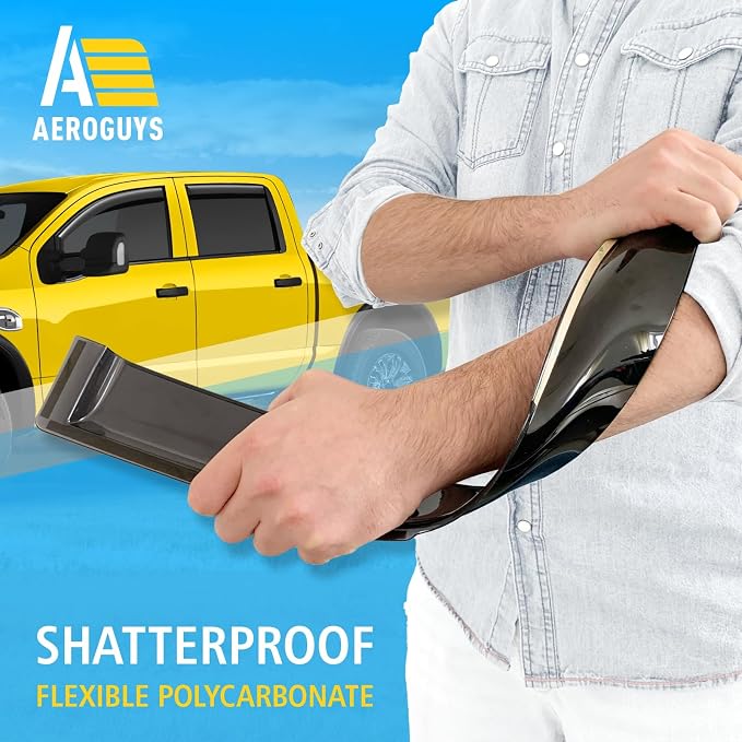 Extra Durable Window Deflectors in-Channel Window Visors Rain Guards Fit - Image 4