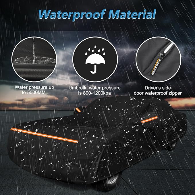 Car Cover for Ford Mustang 1964-1968, Waterproof 210D Oxford Cloth and Cotton - Image 5