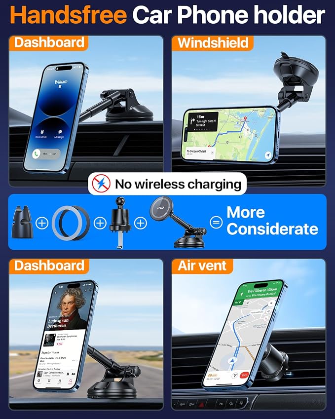 2025 Upgraded for Magsafe Car Mount Powerful Magnetic Cell Phone Holder for Car - Image 5