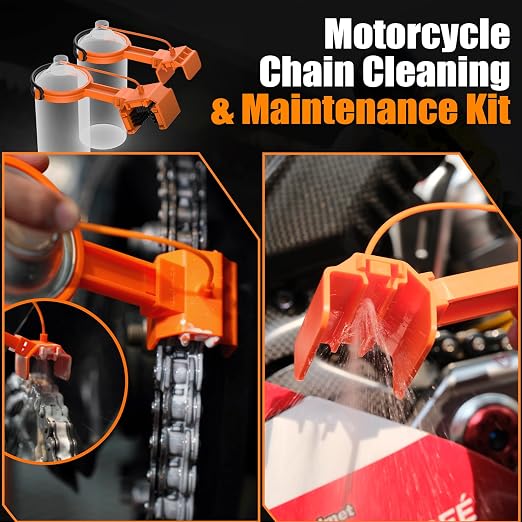 Motorcycle Chain Cleaning Kit, Motorcycle Chain Cleaning & Lubrication Kit - Image 5