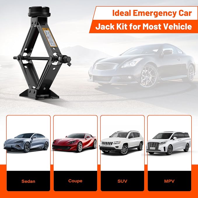 IMAYCC Car Jack 2.5 Ton/5512 lbs Universal Scissor Jack - Image 7