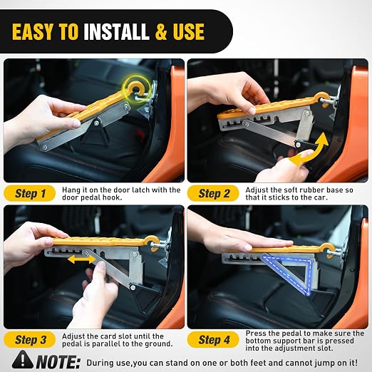 Nilight Car Door Step Universal Aluminum Latch Step - Image 7