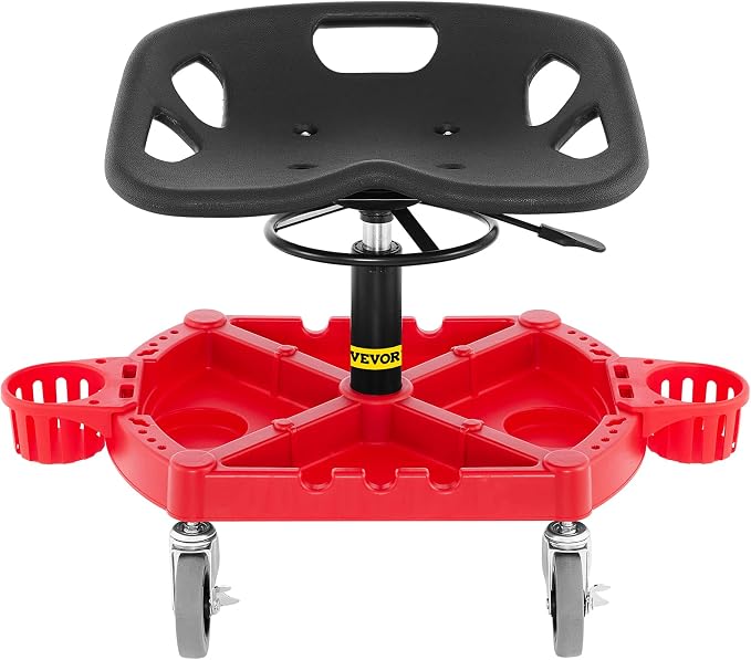 VEVOR Rolling Garage Stool, 300LBS Capacity, Adjustable Height from 18 in to 23 - Image 8