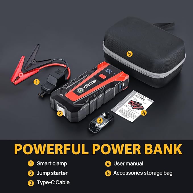 Scatach 011 3000A Car Battery Jump Starter, 12V Jump Starter Battery Pack - Image 7