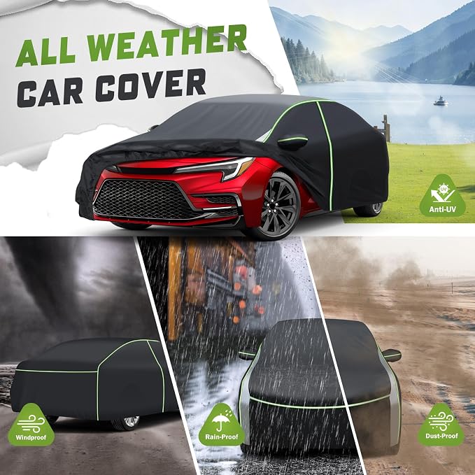 Mixsuper Liner Car Cover for Toyota Corolla 2000-2026, 7 Layers Waterproof Car - Image 4