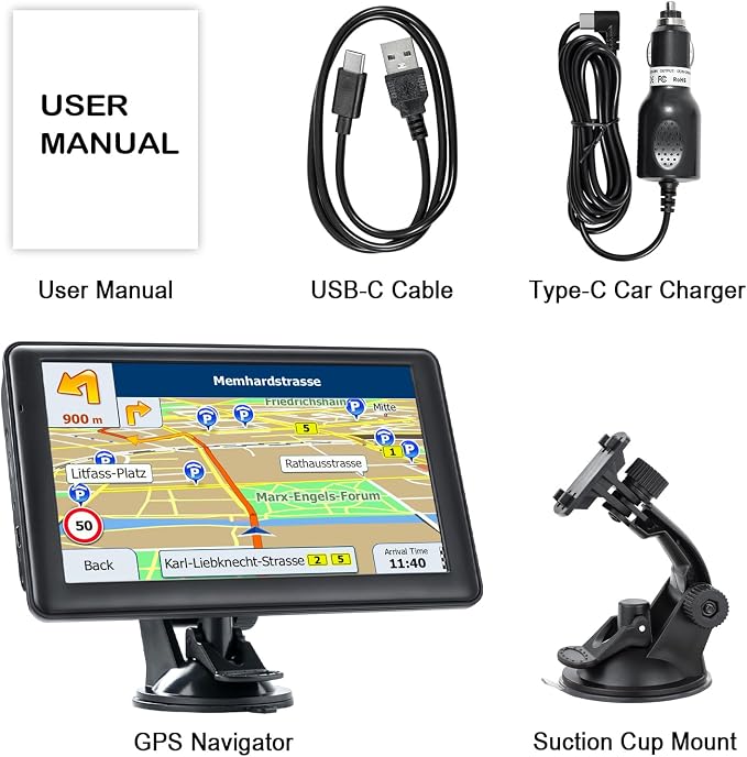 GPS Navigator for Car Truck, GPS Commercial Drivers 2025 Trucker GPS for Semi - Image 7
