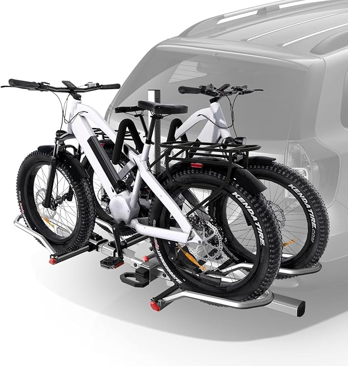 KYX 220 lb Hitch Mounted E-Bike Rack, 2-Bike Rack Platform Style - Image 6