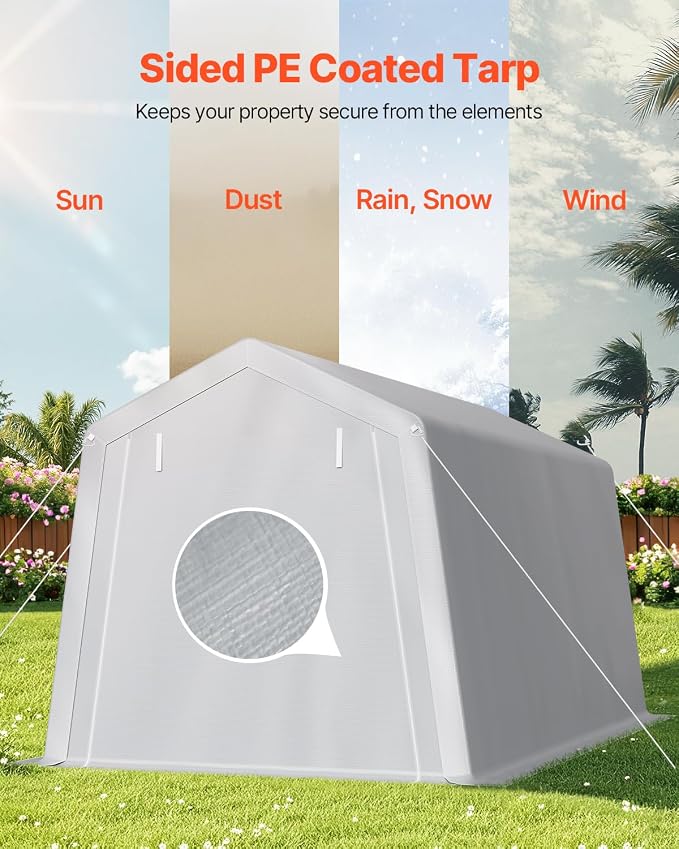 VEVOR Outdoor Storage Shed, 8 x 14 ft Portable Storage Tent - Image 3