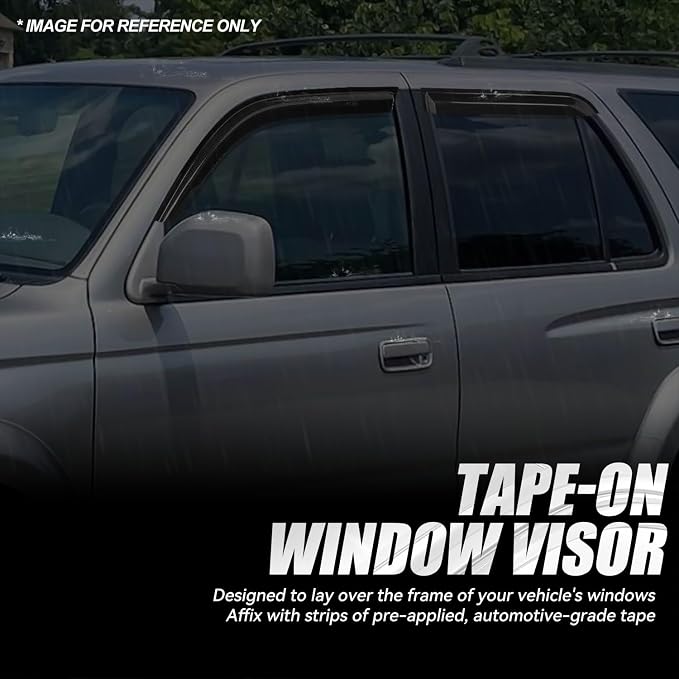 Auto Dynasty Set of 4 Carbon Fiber Pattern Window Visors Compatible - Image 3