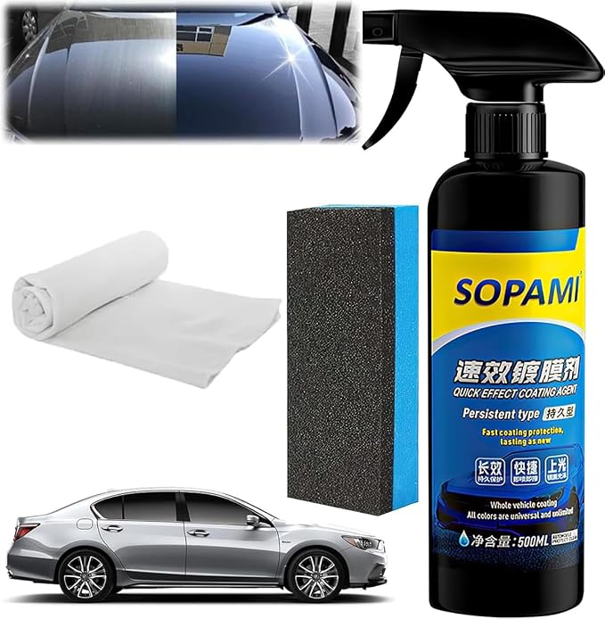 Car Coating Spray Set, Quick Effect Coating Agent, Quickly Coat Car Wax by Biaoyun