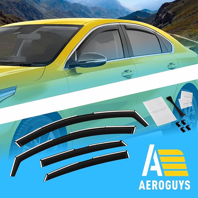 Extra Durable Window Deflectors in-Channel Window Visors Rain Guards Fit - Image 8