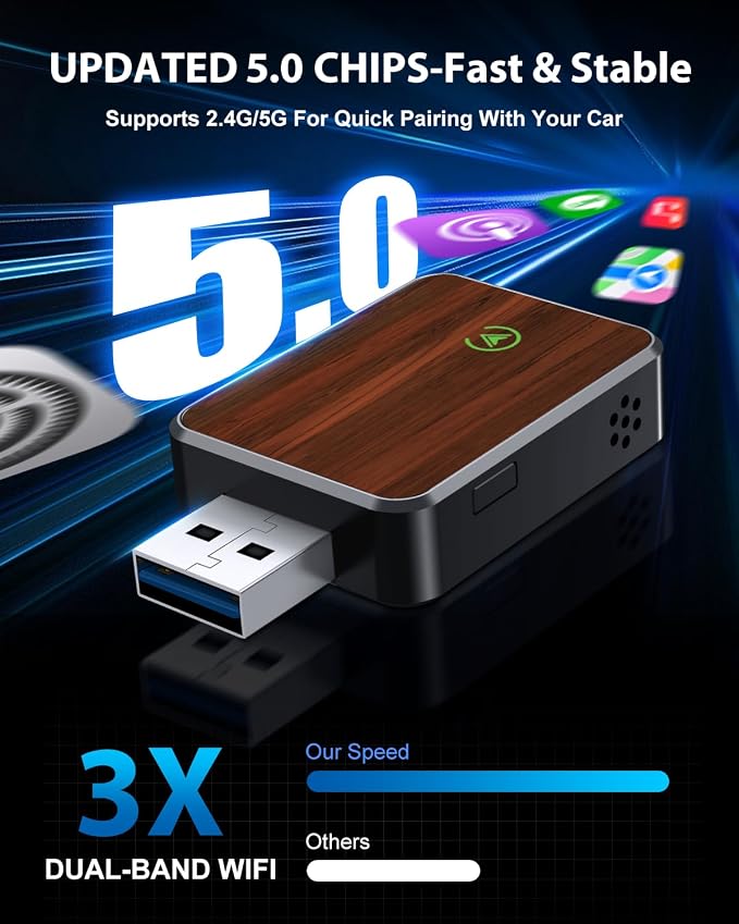 Wireless Carplay Adapter for iPhone & Android Auto 2-in-1, Convert Factory - Image 3