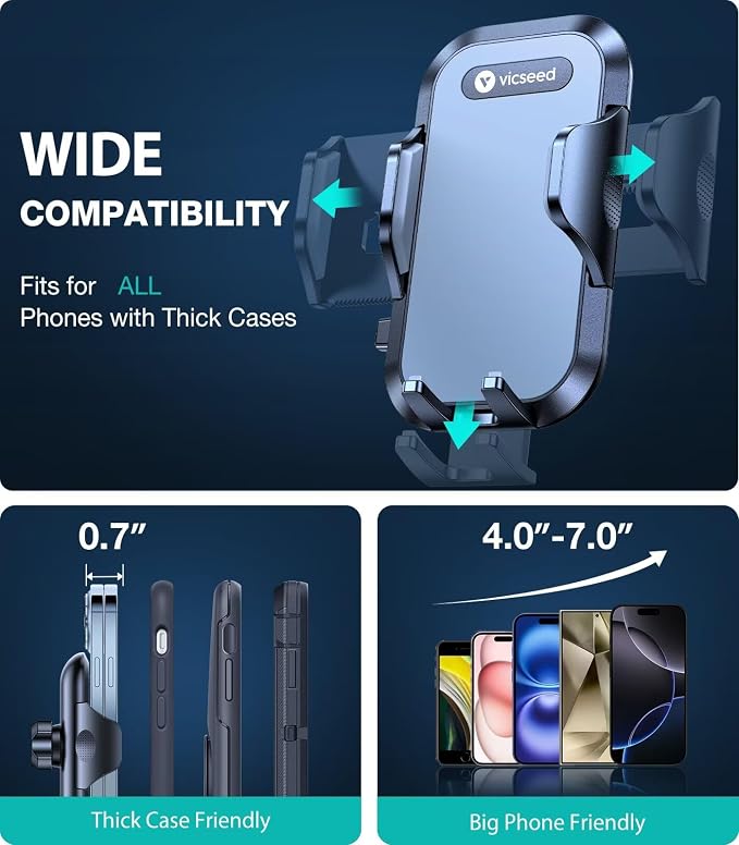 VICSEED Phone Holders for Your Car 2025 Upgraded Car Phone Holder Mount Truck - Image 4