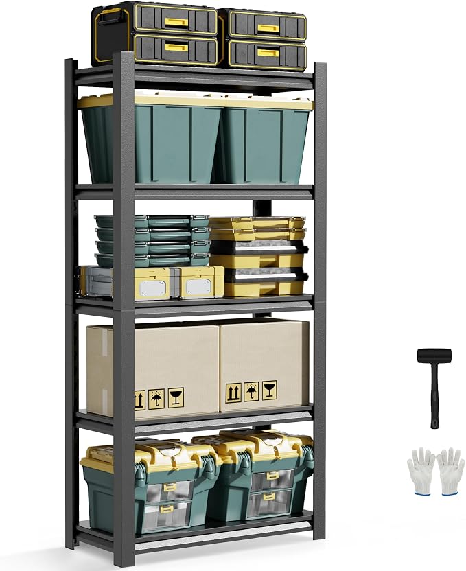 JHYKHG 72" H Storage Shelves, 5-Tier Heavy Duty Garage Shelving, Adjustable by Unknown