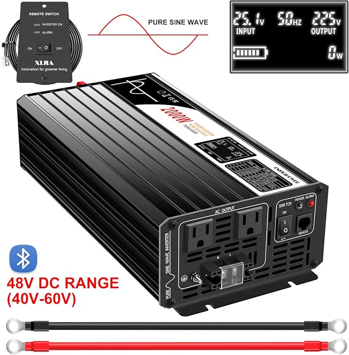 Xijia Pure sine Wave Inverter 2000W 48 Volt dc to 120 Volt ac Inverter rv - Image 3