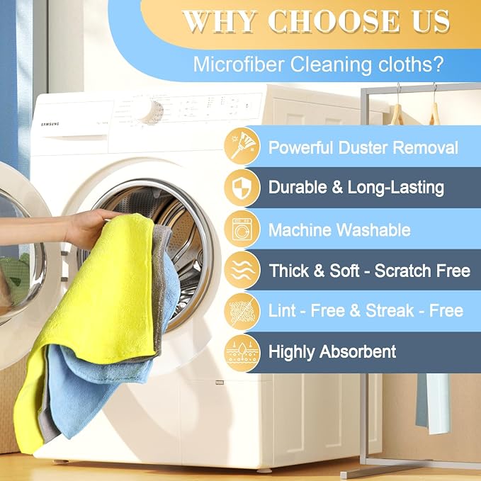 Wash Cloths for Car Interior & Exterior, Microfiber Towels Cleaning Highly - Image 4