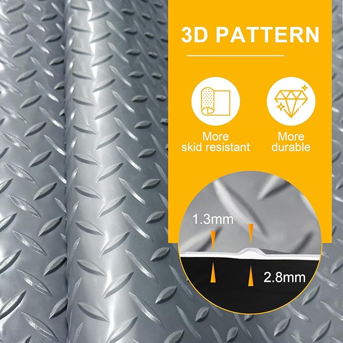 7.5x20 FT Garage Floor Mat, 2.8mm Thickened Flooring Roll - Image 3
