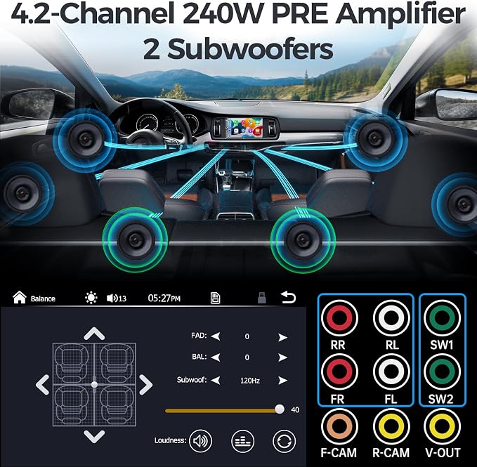 PLZ 7" QLED Wireless Double Din Car Stereo - Image 3