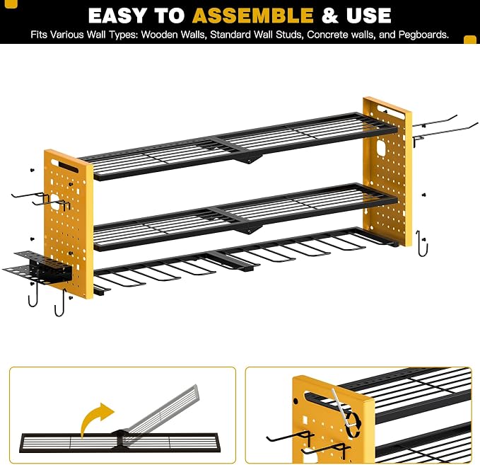 Power Tool Organizer Wall Mount, Cordless Drill Hanger Storage Rack 8 Drill - Image 7