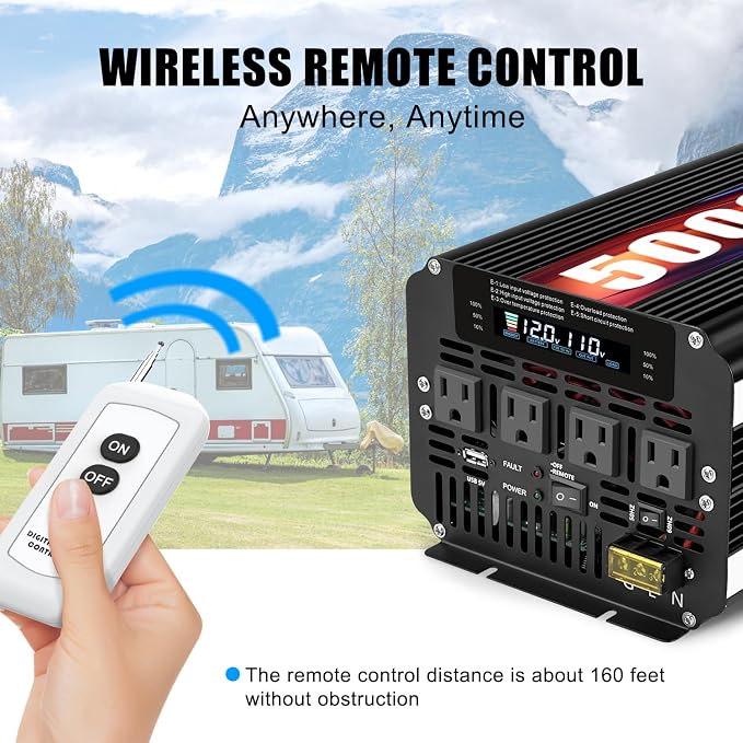 LVYUAN 5000 Watt Power Inverter 12V to 110V 120V - Image 4