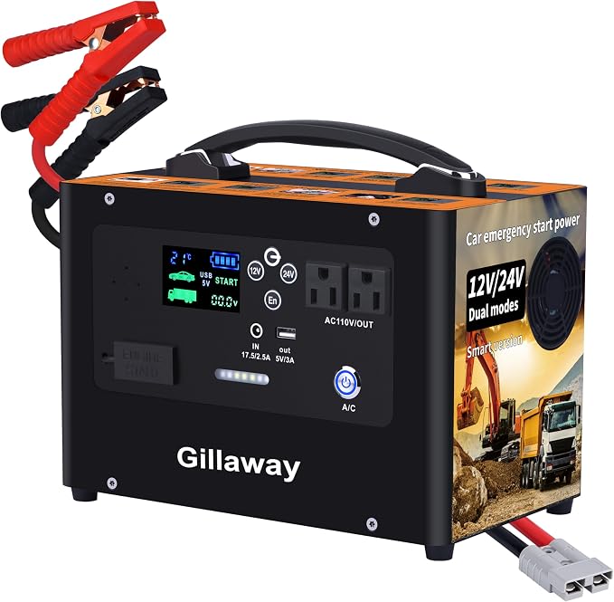 V10 10000A Car Jump Starter, Portable Power Station Backup Lithium by Gillaway