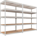 HOMEDANT White 5 Tier Laminated Boltless Heavy Duty Garage Storage Adjustable by TheBestOrganizingSolution