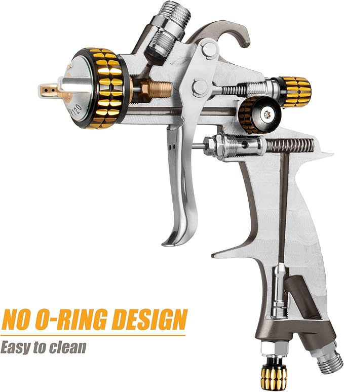 BEETRO HVLP Air Spray Gun with Storage Box, 1000ml Capacity 14.3CFM 29-32psi - Image 4