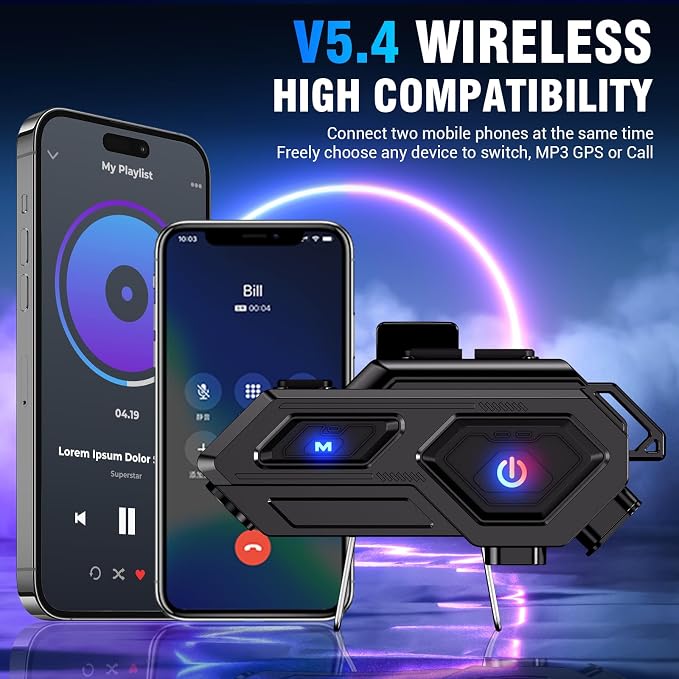 Motorcycle Bluetooth Headset, C8 Helmet Bluetooth Headset - Image 2