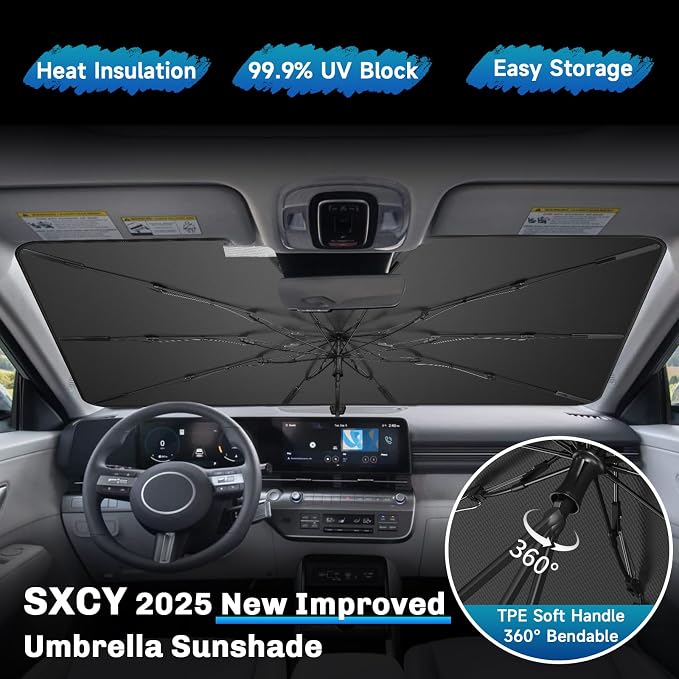 SXCY for 2024 2025 Hyundai Kona Windshield Umbrella Sunshade for 2024 2025 - Image 4