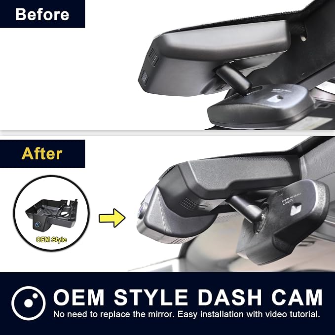 4K Dash Cam Custom fit for GMC Yukon, Yukon XL 2015 2016 2017 2018 2019 2020 - Image 7