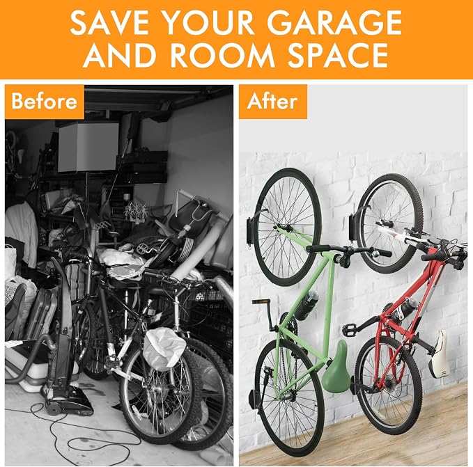 MILADO Wall Bike Rack, Swivel Bike Wall Mount - Image 4