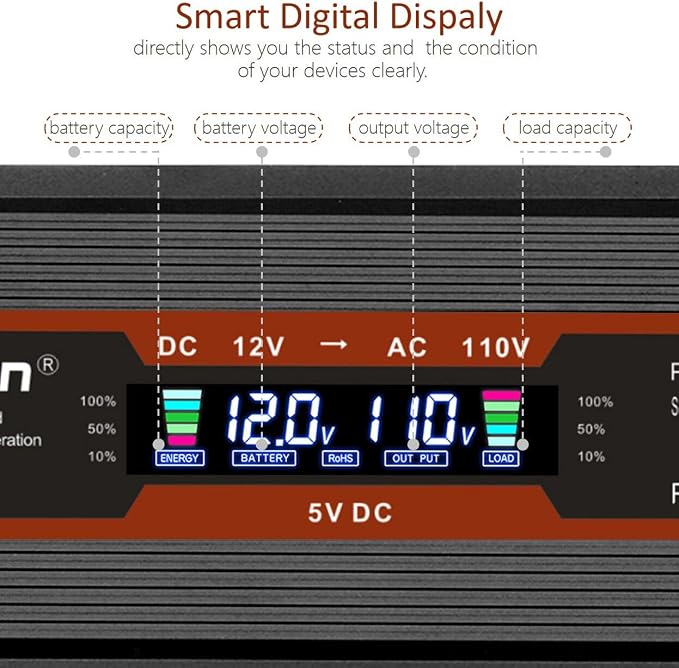 1000W/2000W Car Power Inverter 12v to 110v DC to AC Converter - Image 3